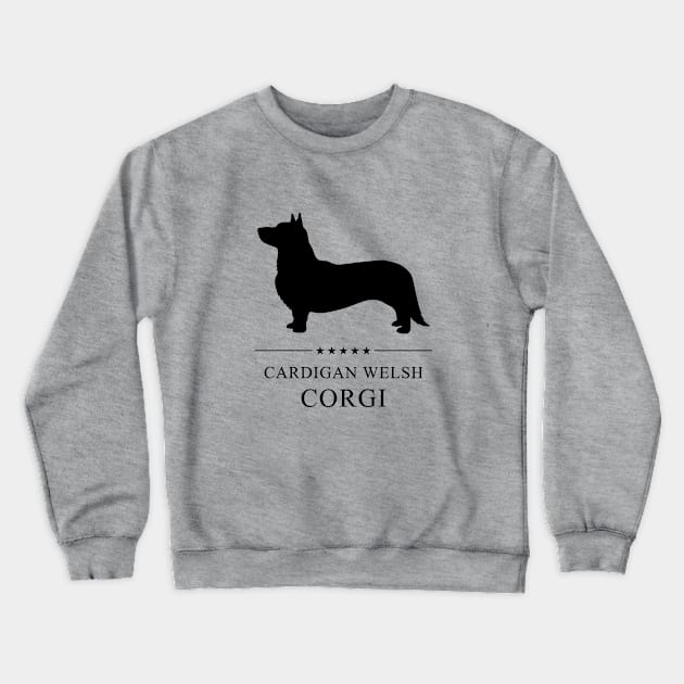 Cardigan Welsh Corgi Black Silhouette Crewneck Sweatshirt by millersye